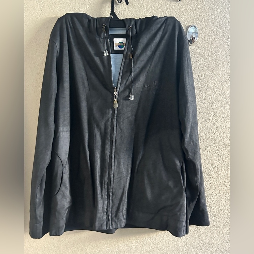 Universal Black Hooded Jacket size M
